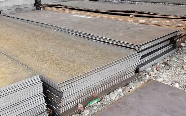 Custom profile parts cut from medium and heavy steel plate